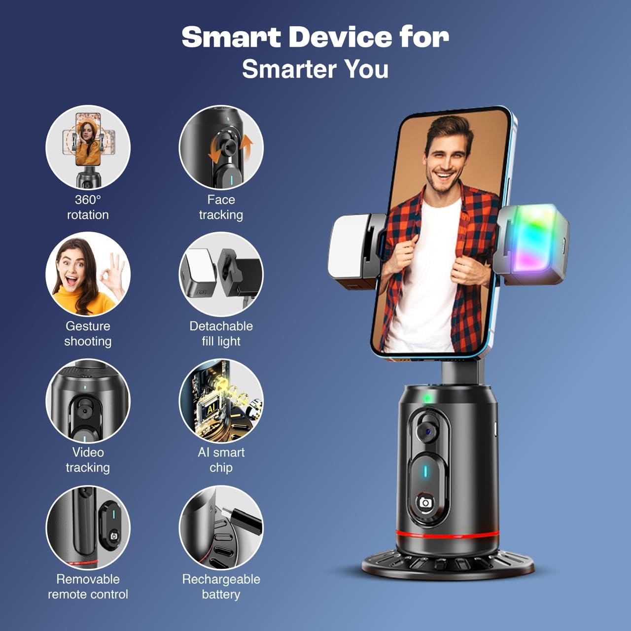 MULTI FUNCTIONAL SMART TRIPOD FOR CONTENT CREATORS